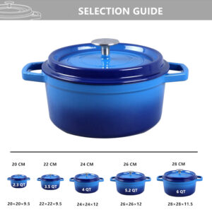 enameled cast iron casserole/dutch oven